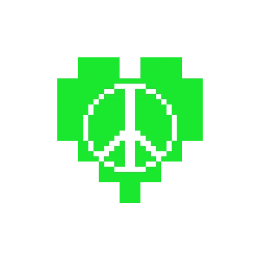 ✌️ Стикер «Pixel hearts» для Telegram