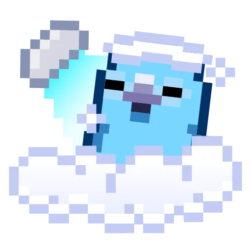 🛁 Стикер «Pixel Pigeon Emoji» для Telegram