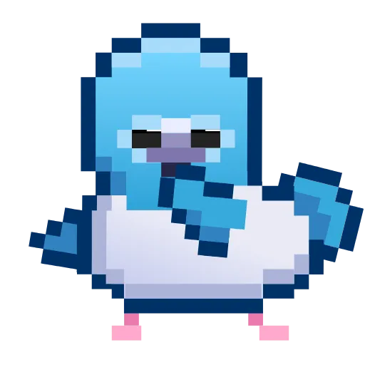 🕺 Стикер «Pixel Pigeon Emoji» для Telegram