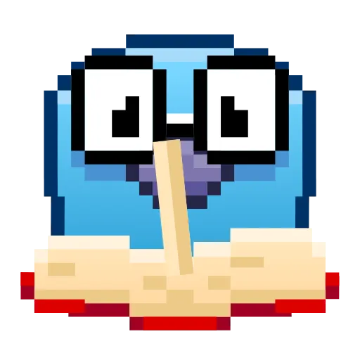 📕 Стикер «Pixel Pigeon Emoji» для Telegram