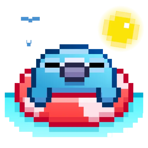 🏖 Стикер «Pixel Pigeon Emoji» для Telegram