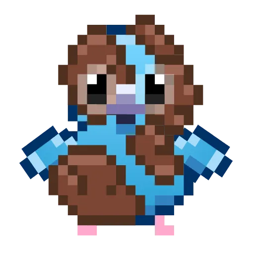 💩 Стикер «Pixel Pigeon Emoji» для Telegram
