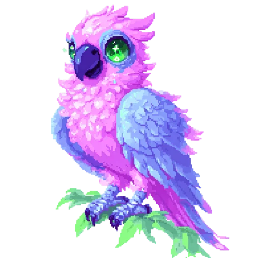 🦜 Стикер «pixel space game» для Telegram