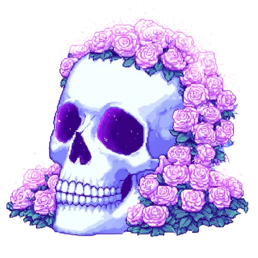 💀 Стикер «pixel space game» для Telegram