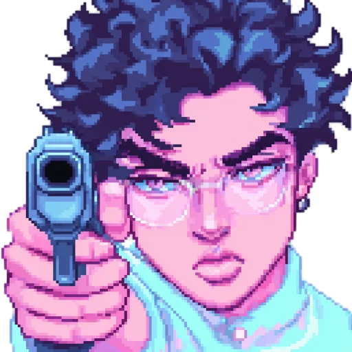 🔫 Стикер «pixel space game» для Telegram