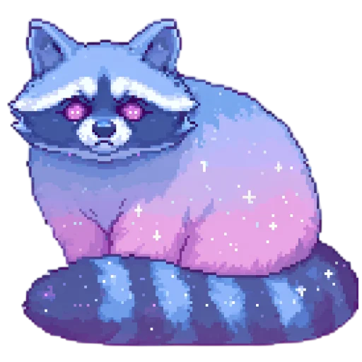 🦝 Стикер «pixel space game» для Telegram