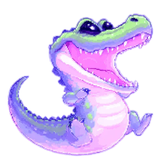 🐊 Стикер «pixel space game» для Telegram
