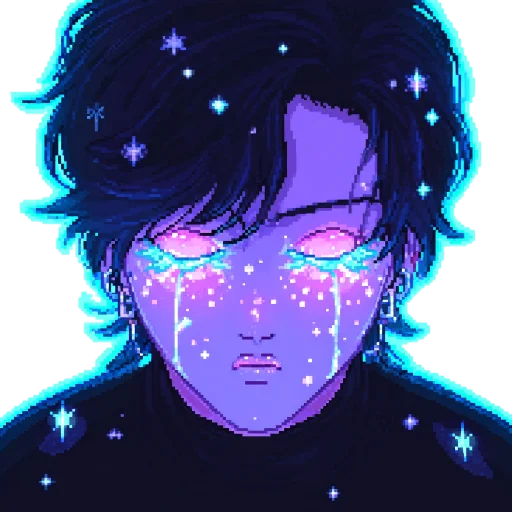 😫 Стикер «pixel space game» для Telegram