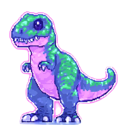 🦖 Стикер «pixel space game» для Telegram