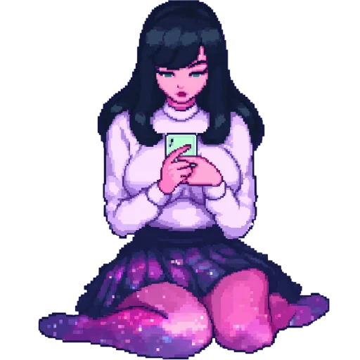 📲 Стикер «pixel space game» для Telegram