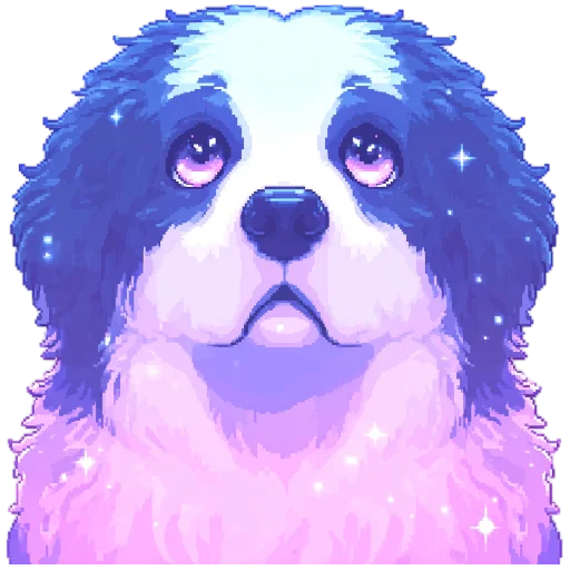 🐶 Стикер «pixel space game» для Telegram