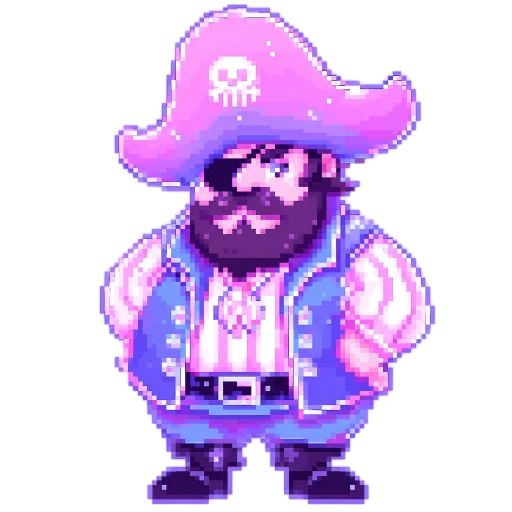 🏴‍☠️ Стикер «pixel space game» для Telegram