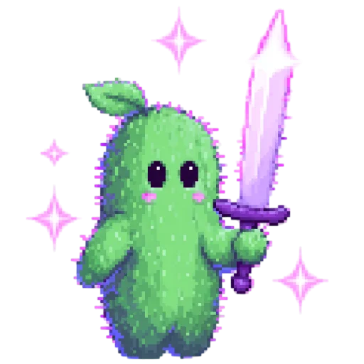 🌵 Стикер «pixel space game» для Telegram