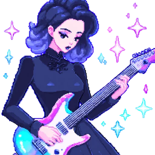 🎸 Стикер «pixel space game» для Telegram