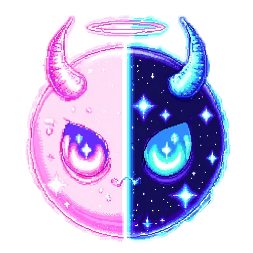 👹 Стикер «pixel space game» для Telegram