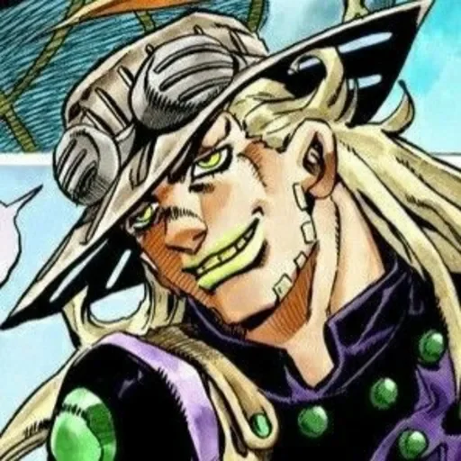 😏 Стикер «Джайро Цеппели Gyro Zeppeli» для Telegram