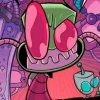 Стикер 38 ⭐ Набор эмоджи по мульту «Invader Zim Пришелец Зим»