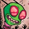 Стикер 20 ⭐ Набор эмоджи по мульту «Invader Zim Пришелец Зим»