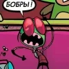 Стикер 11 ⭐ Набор эмоджи по мульту «Invader Zim Пришелец Зим»
