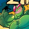 Стикер 45 ⭐ Набор эмоджи по мульту «Invader Zim Пришелец Зим»