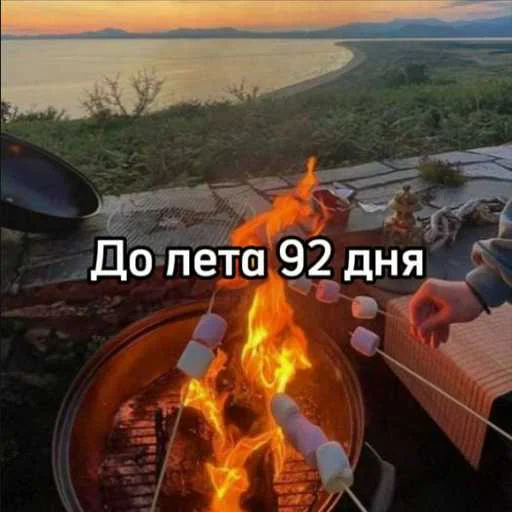 ☀️ Стикер «До лета» для Telegram