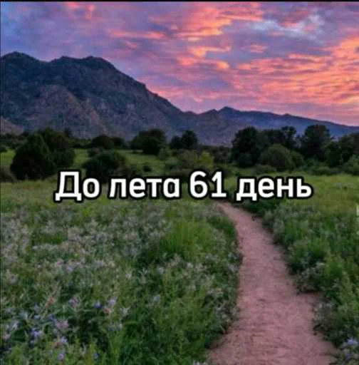 ☀️ Стикер «До лета» для Telegram