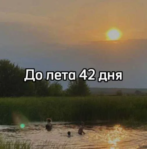 ☀️ Стикер «До лета» для Telegram
