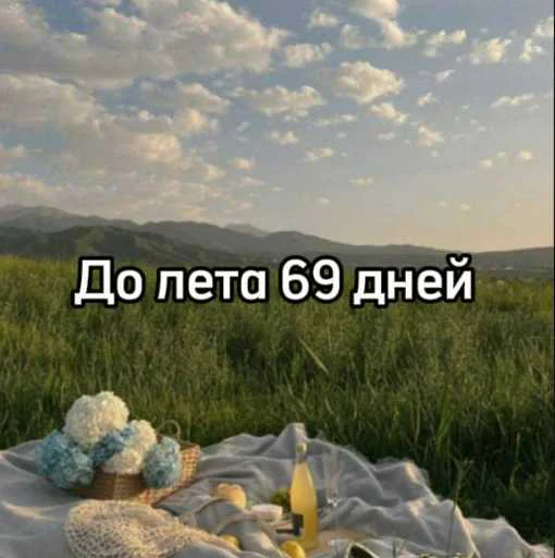 ☀️ Стикер «До лета» для Telegram