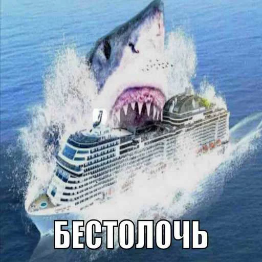🦈 Стикер «еблан» для Telegram