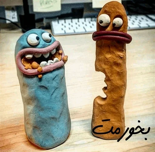 😜 Стикер «Пластилиновый Расколбас» для Telegram