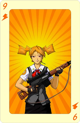 9️⃣ Стикер «Playing сards» для Telegram