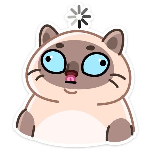 🫥 Стикер «Котик Плюш» для Telegram