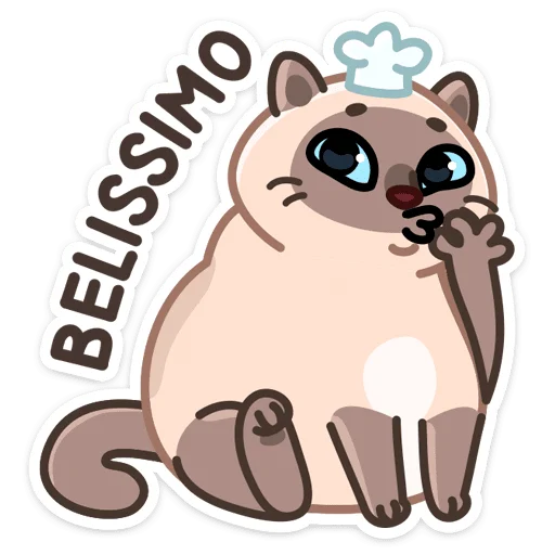 🤌 Стикер «Котик Плюш» для Telegram