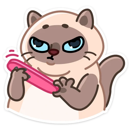 😈 Стикер «Котик Плюш» для Telegram
