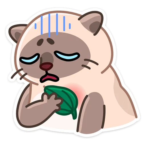 🐱 Стикер «Котик Плюш» для Telegram