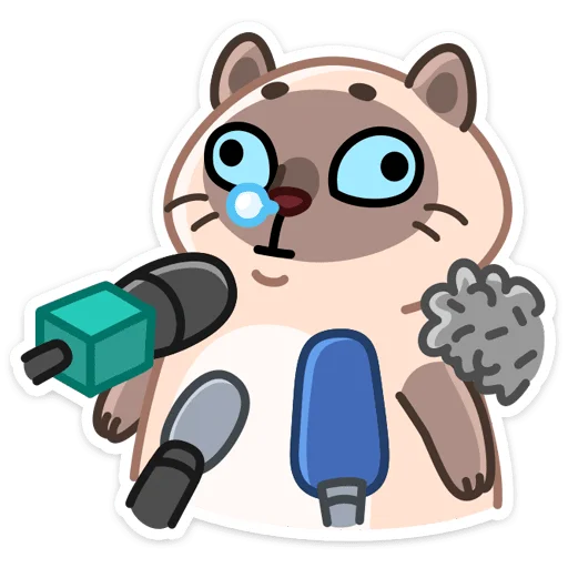 😓 Стикер «Котик Плюш» для Telegram