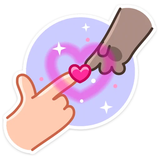 ❤️ Стикер «Котик Плюш» для Telegram