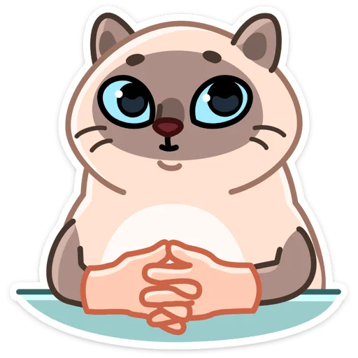 🥺 Стикер «Котик Плюш» для Telegram