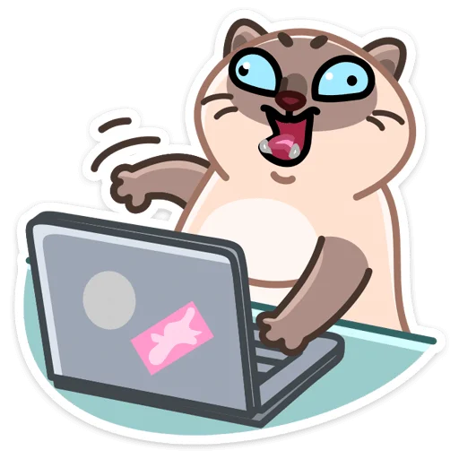 🐱 Стикер «Котик Плюш» для Telegram