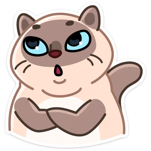 🐱 Стикер «Котик Плюш» для Telegram