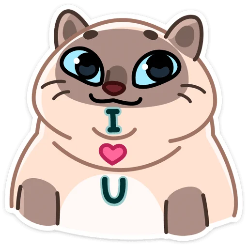 🥰 Стикер «Котик Плюш» для Telegram