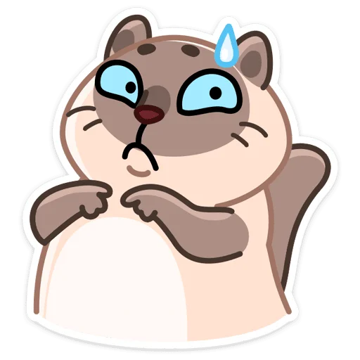 😬 Стикер «Котик Плюш» для Telegram