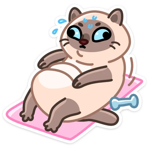 🐱 Стикер «Котик Плюш» для Telegram