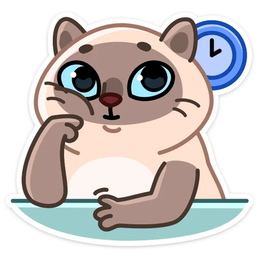 🐱 Стикер «Котик Плюш» для Telegram