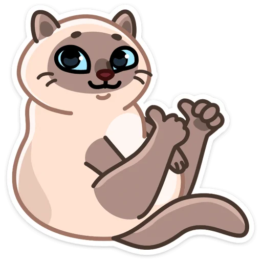 👍 Стикер «Котик Плюш» для Telegram