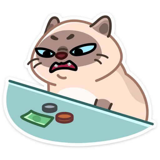 🫤 Стикер «Котик Плюш» для Telegram