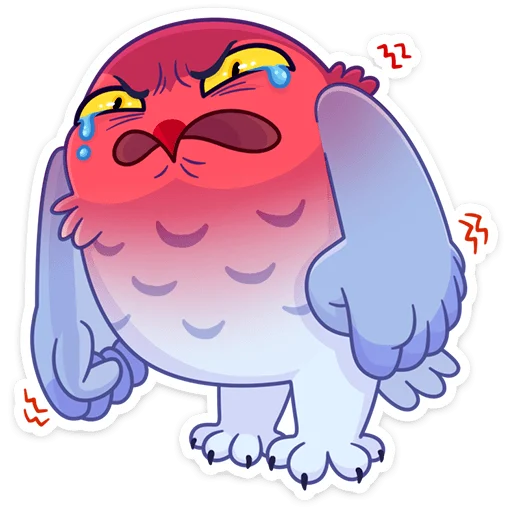 😡 Стикер «Сова Плюша • Plush Owl» для Telegram
