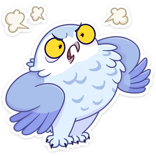 😡 Стикер «Сова Плюша • Plush Owl» для Telegram