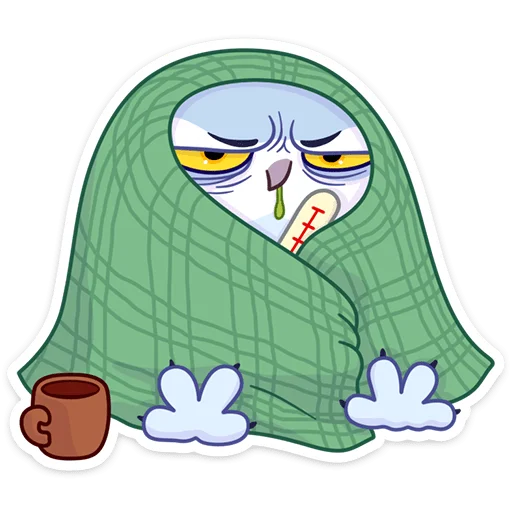 🤒 Стикер «Сова Плюша • Plush Owl» для Telegram