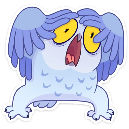 😧 Стикер «Сова Плюша • Plush Owl» для Telegram